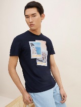 Majica s foto printom ljetnih motiva - Plava_6253052