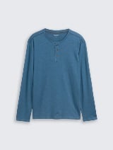 Majica s Henley izrezom - Plava_1154170