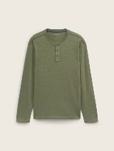 Majica s Henley izrezom - Zelena_670023