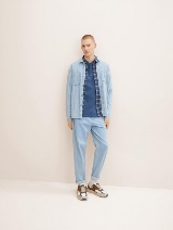 Majica s henley izrezom - Plava_9609465