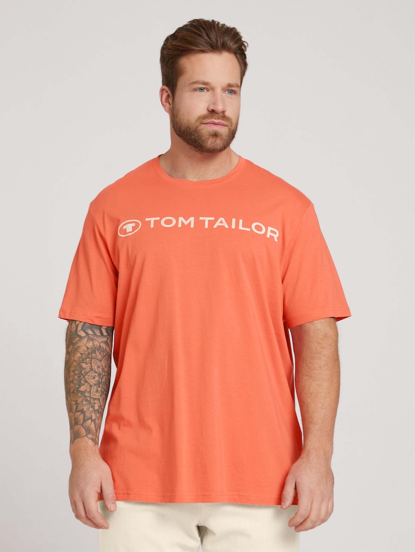 Majica kratkih rukava s uzorkom na prednjoj strani - Narančasta