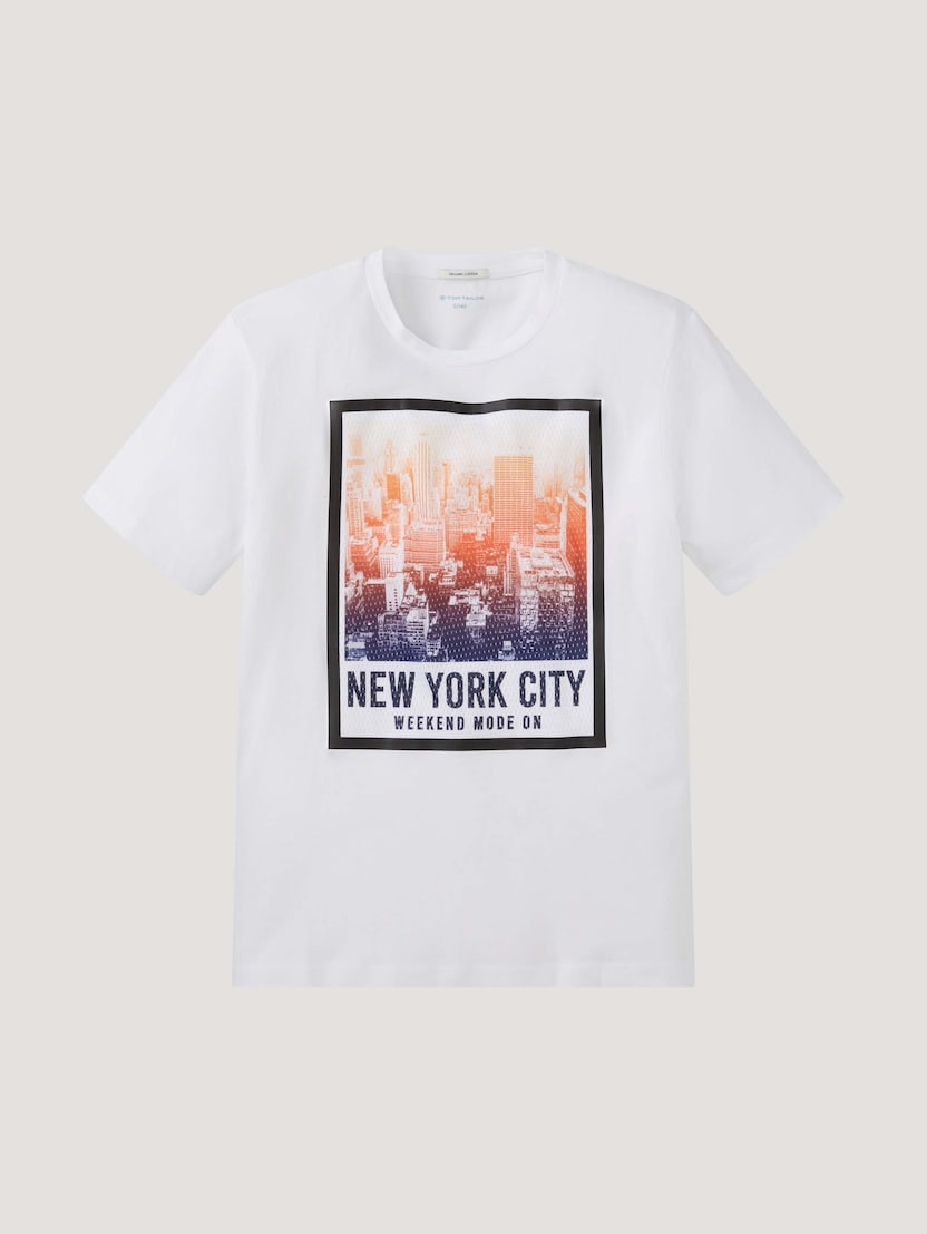  Majica s kratkimi rokavi s potiskom fotografij New Yorka 