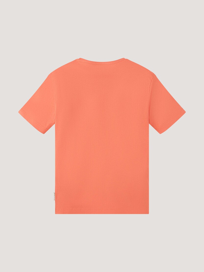 Majica s kratkimi rokavi s potiskom spredaj - Oranžna_1815452