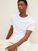 Majica s kratkimi rokavi v minimalističnem razpršenim potiskom - Vzorec/večbarvna_9398303