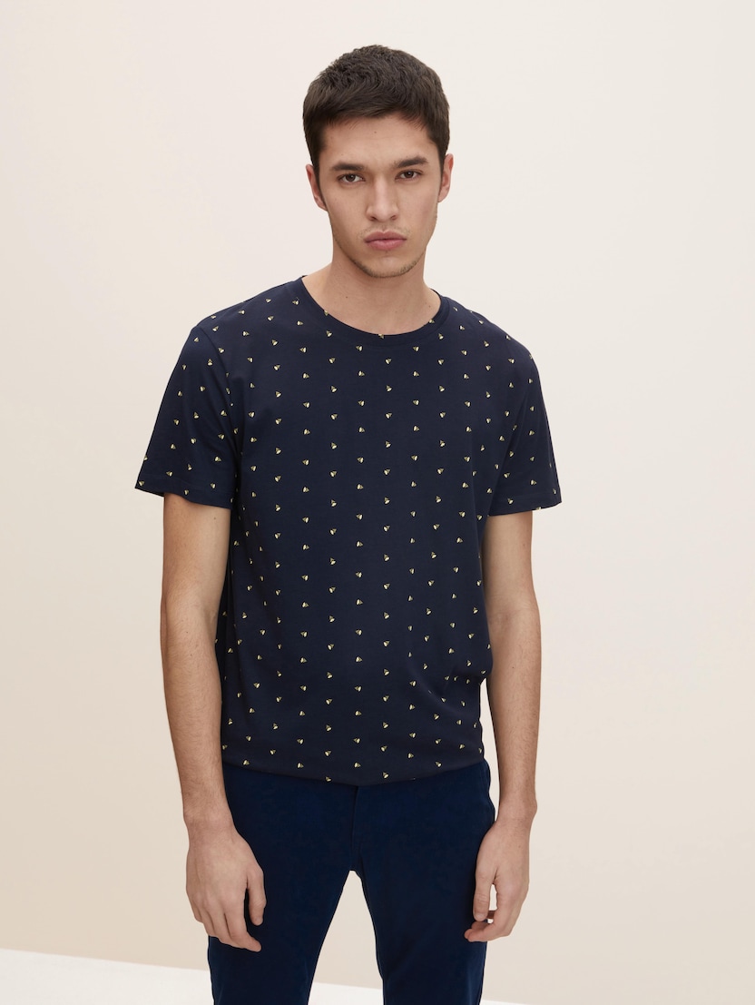Majica kratkih rukava s apstraktnim minimalističkim cvjetnim uzorkom - Uzorak-višebojna-1029938-29210-14