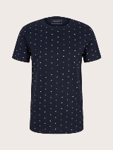 Majica kratkih rukava s apstraktnim minimalističkim cvjetnim uzorkom - Uzorak/višebojna_5961795