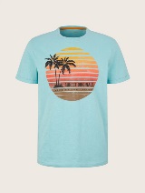 Majica s printom ljetne palme - Plava_1763268