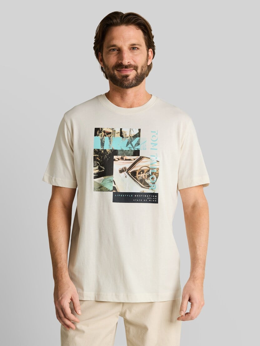 Tricou cu imprimeu - Alb-1050208-10348-16