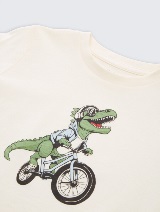 Majica s potiskom - Bela_3878487