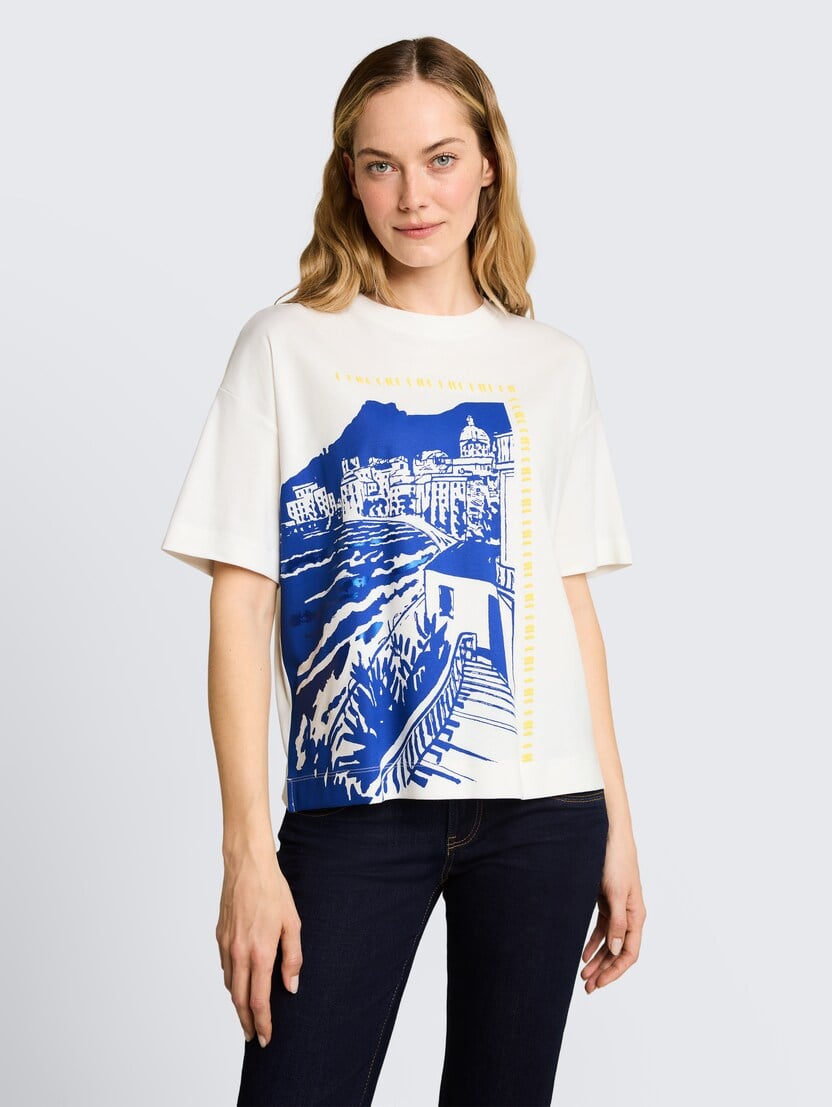 Tricou cu imprimeu - Alb_6968217
