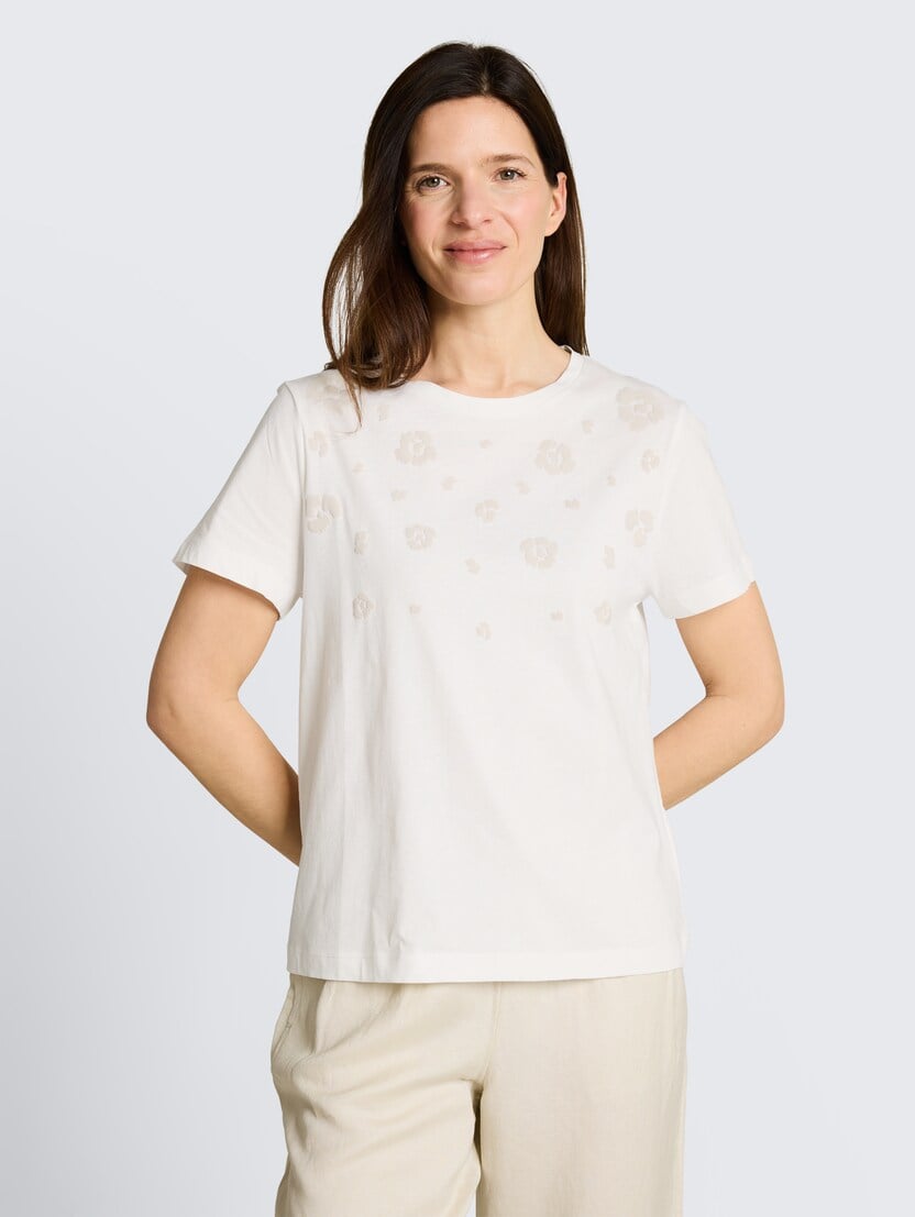 Tricou cu imprimeu - Bej_4719216