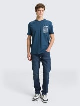 Tricou cu imprimeu - Albastru_2563996