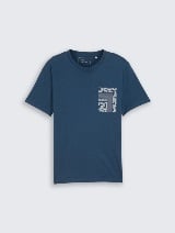 Tricou cu imprimeu - Albastru_2563996