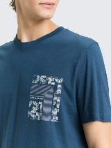 Tricou cu imprimeu - Albastru_2563996