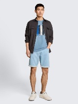 Tricou cu imprimeu - Albastru_3366919