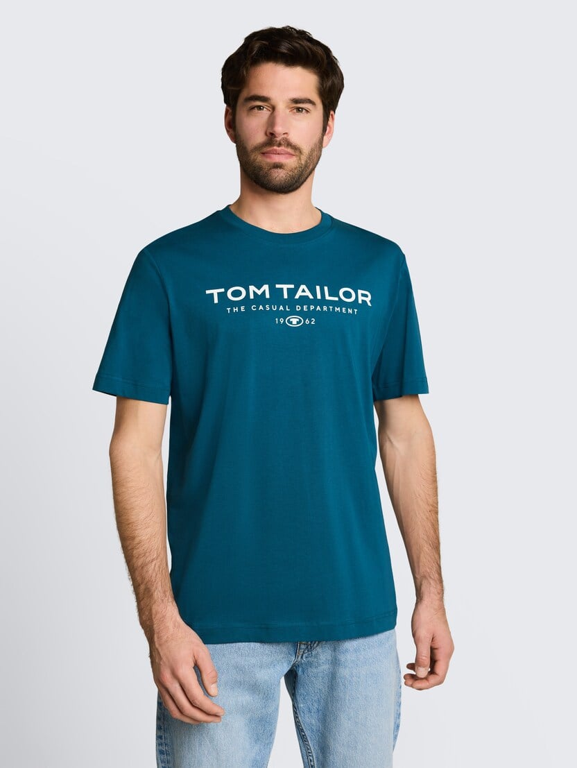 Tricou cu imprimeu - Albastru_3577118