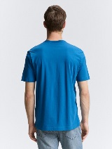 Tricou cu imprimeu - Albastru_4566515