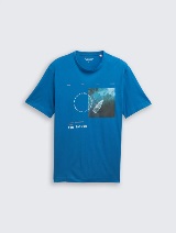 Tricou cu imprimeu - Albastru_4566515