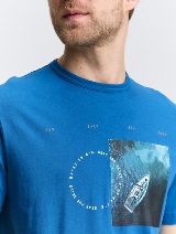 Tricou cu imprimeu - Albastru_4566515