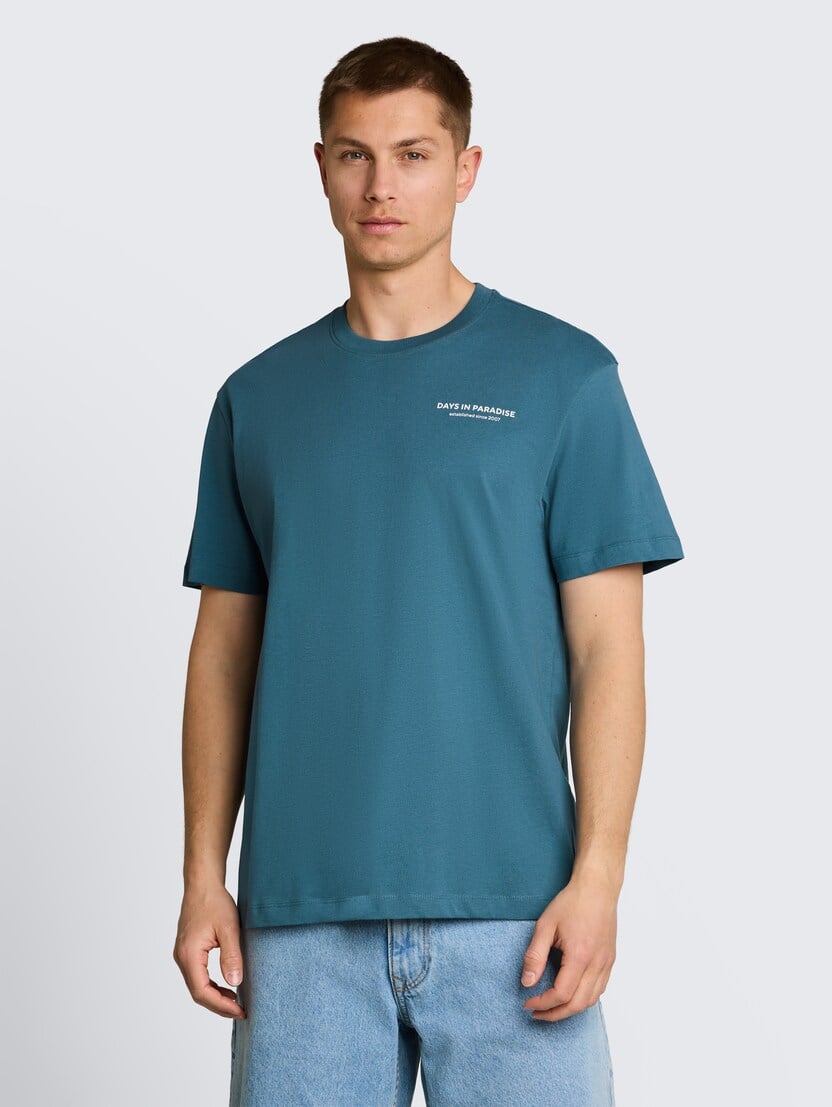 Tricou cu imprimeu - Albastru_6244716