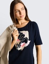 Tricou cu imprimeu - Albastru_7140746