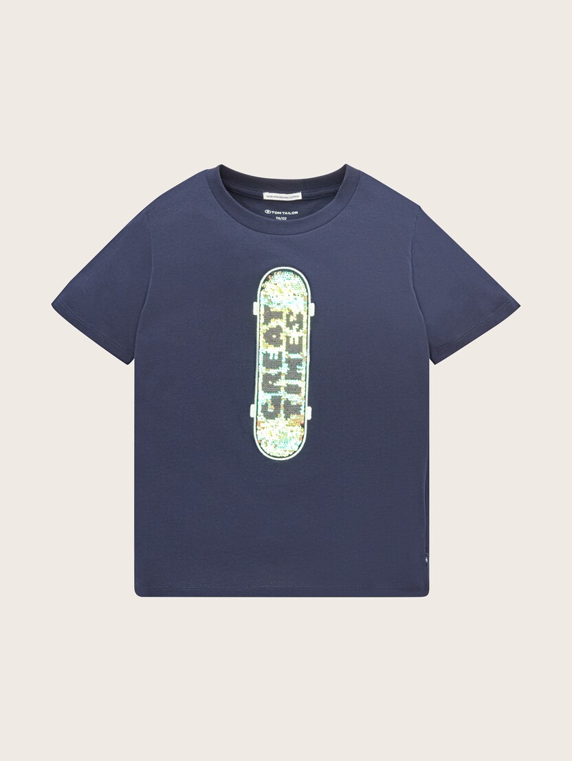 Majica s potiskom - Modra-1035086-10668