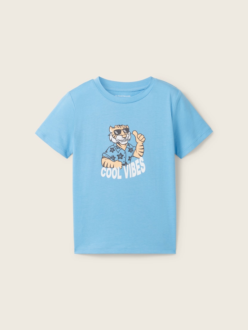 Majica s potiskom - Modra-1041601-22501