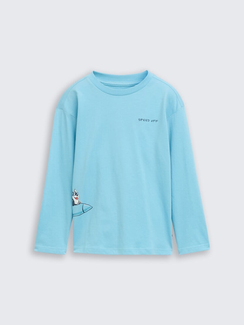 Tricou cu imprimeu - Albastru-1048542-38893-16