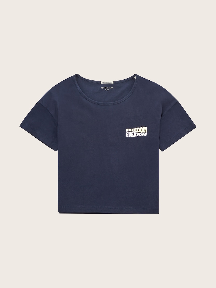 Majica s potiskom - Modra-1035128-10668