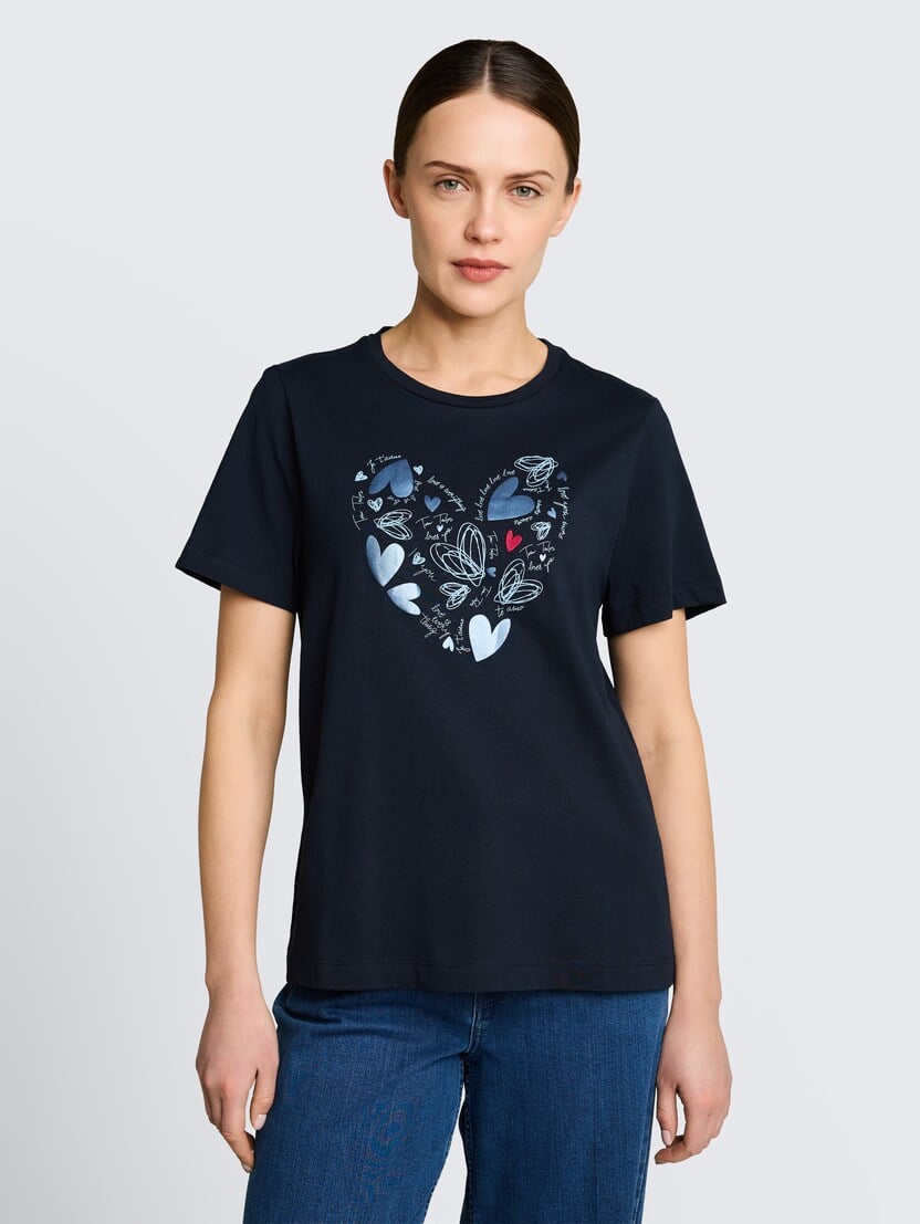 Tricou cu imprimeu - Albastru_9622868