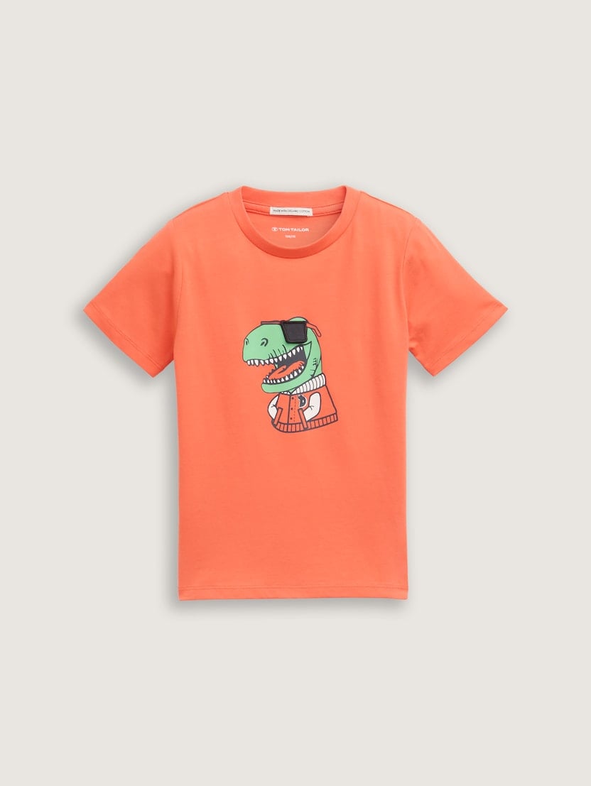 Tricou cu imprimeu - Portocaliu_5662932