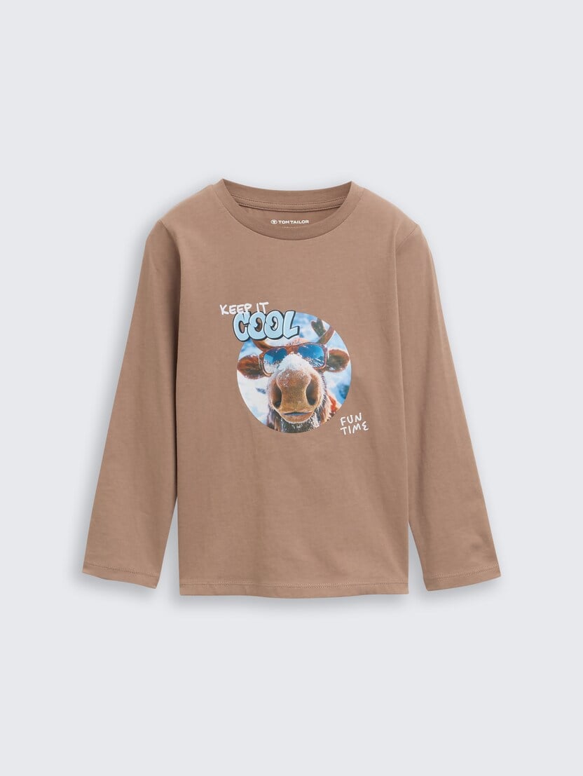 Majica s potiskom - Rjava_5616236