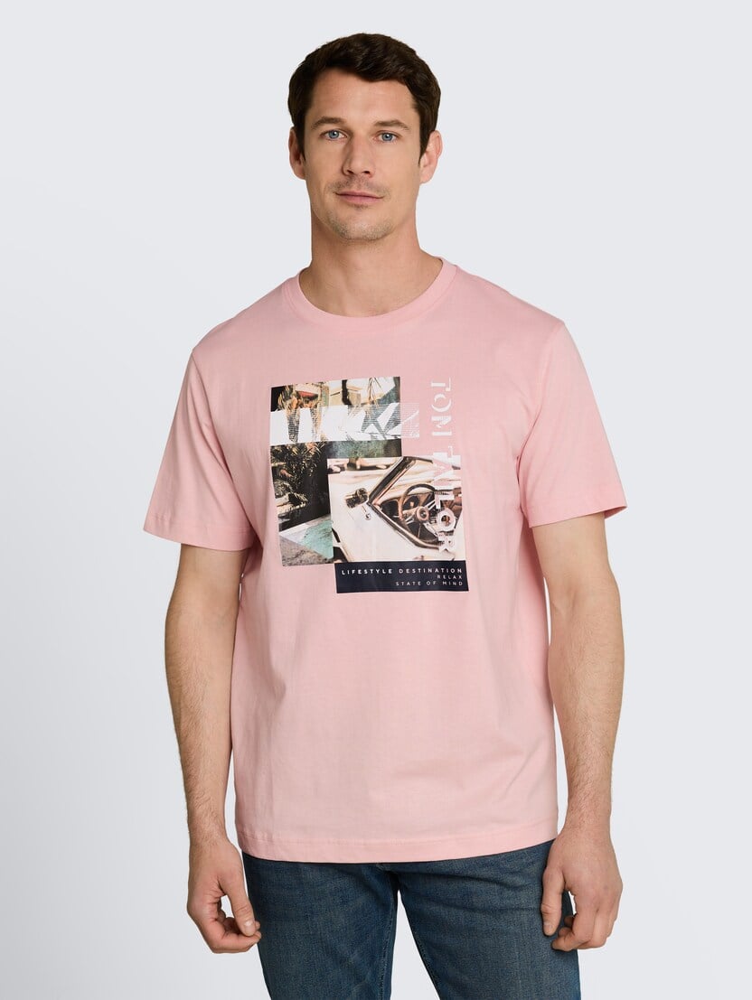 Tricou cu imprimeu - Roz_9264745