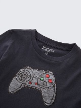 Tricou cu imprimeu - Gri_8505894