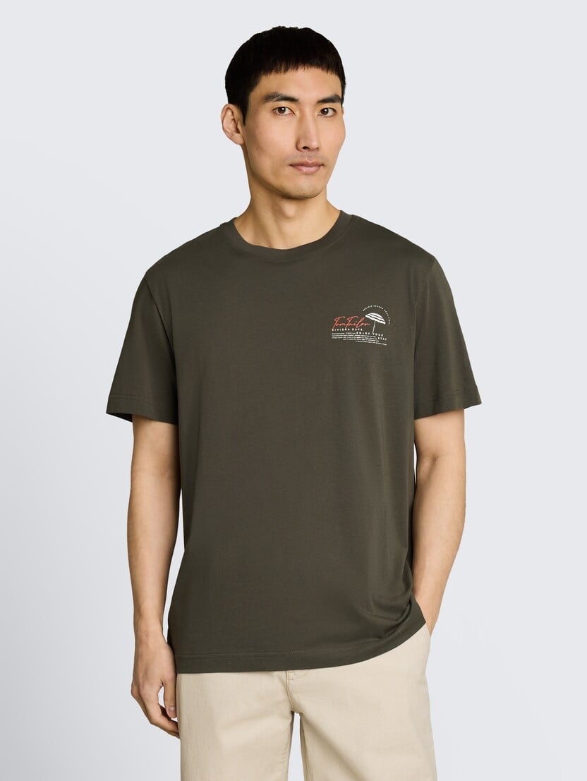 Tricou cu imprimeu - Verde-1051158-26543-16