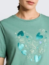 Tricou cu imprimeu - Verde_2501546