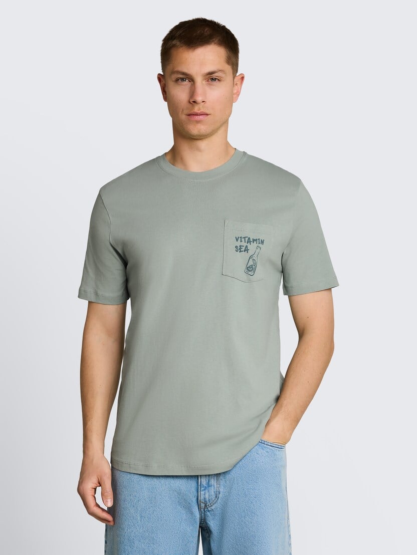 Tricou cu imprimeu - Verde_6835841