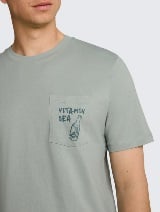 Tricou cu imprimeu - Verde_6835841