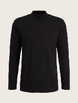 Majica s dolčevita ovratnikom - Crna_4743245