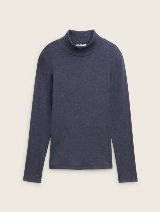 Tricou cu guler înalt - Albastru_3603090