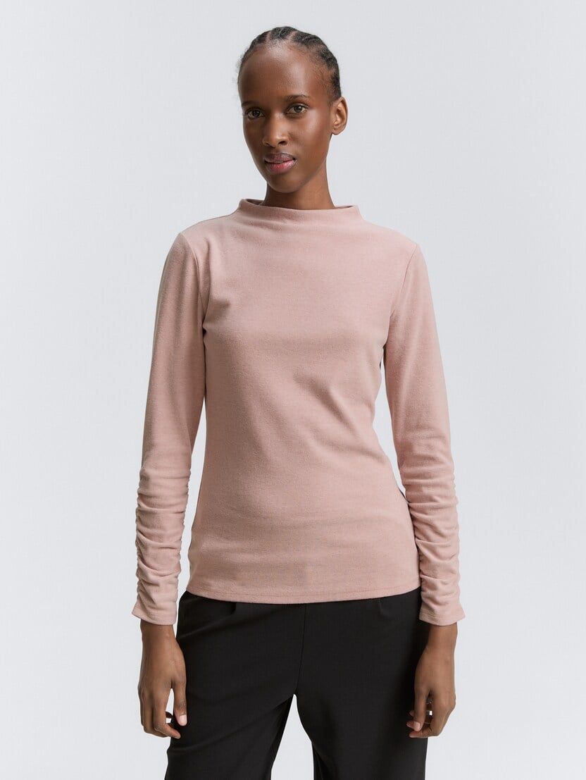 Majica sa stojećom kragnom - Roze