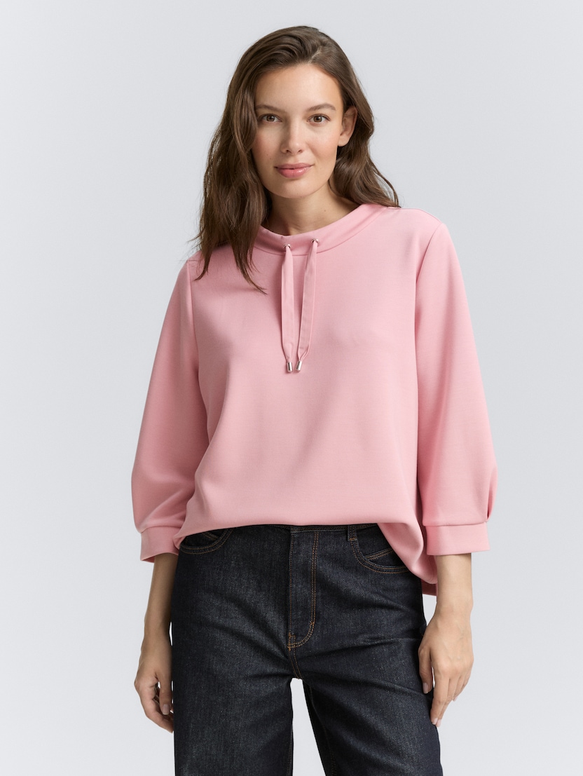 Majica s stoječim ovratnikom - Roza_623579