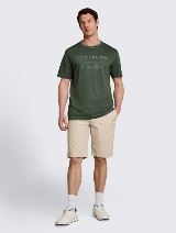 Tricou cu aspect prespălat - Verde_6577500