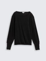 Majica s balon rukavima - Crna_9846332