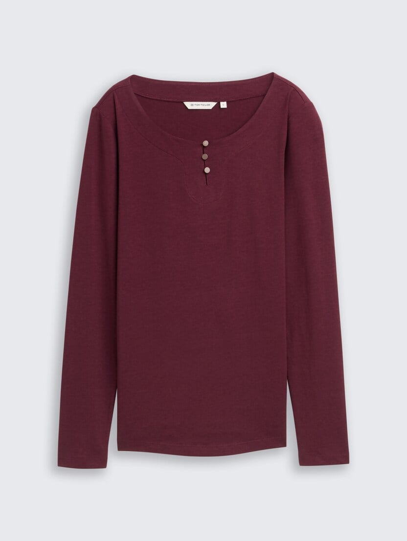 Majica sa  detaljem u vidu dugmića - Crvena