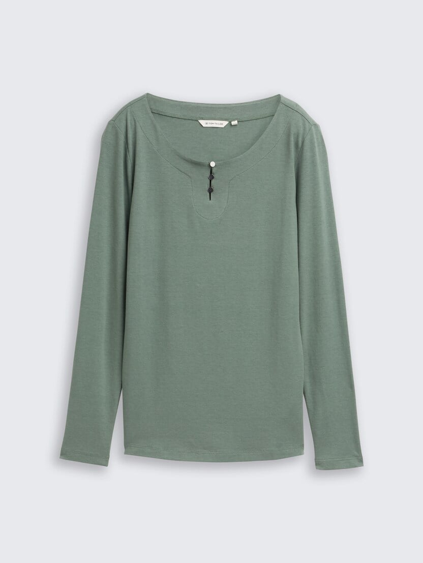 Majica sa  detaljem u vidu dugmića - Zelena