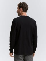 Tricou cu logo imprimat - Negru_9513497