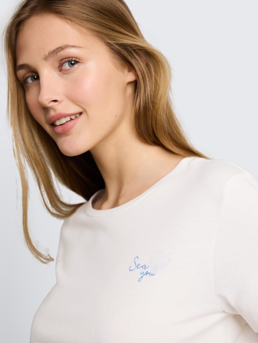 Tricou cu logo  mic - Alb_9699730