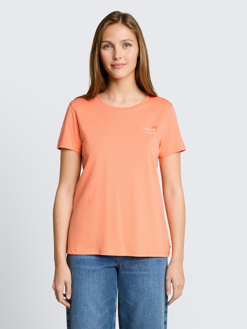 Tricou cu logo  mic - Portocaliu_1150090
