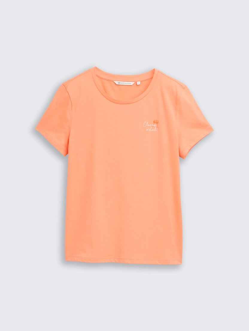 Tricou cu logo  mic - Portocaliu_1150090